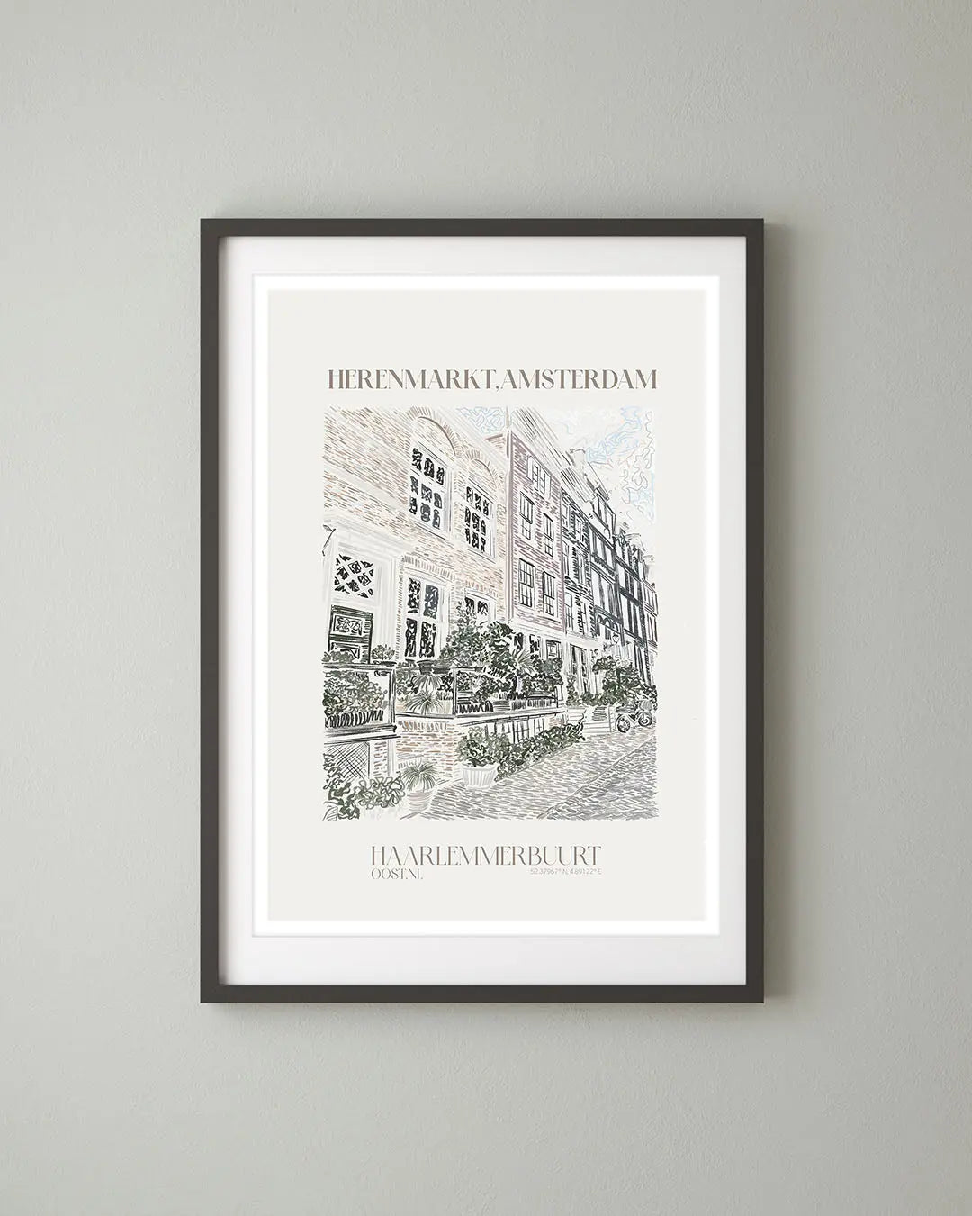 Herenmarkt Amsterdam - Landscape Art Print Lion & The Pear