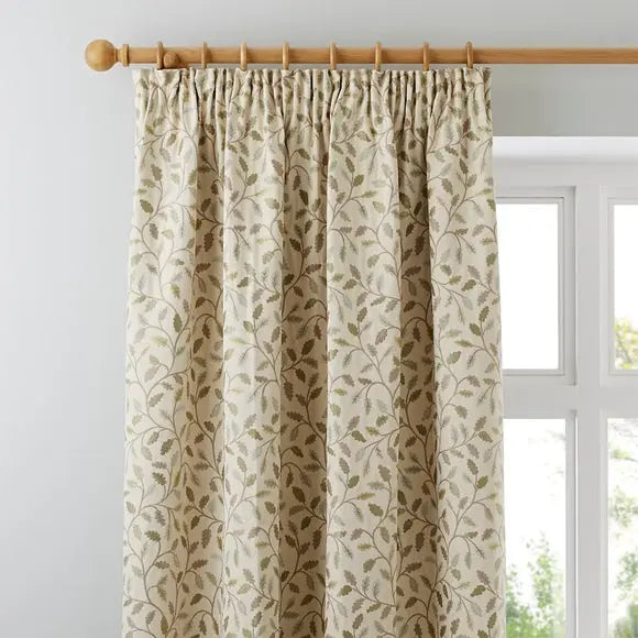 Heritage Glava Pencil Pleat Curtains Dunelm