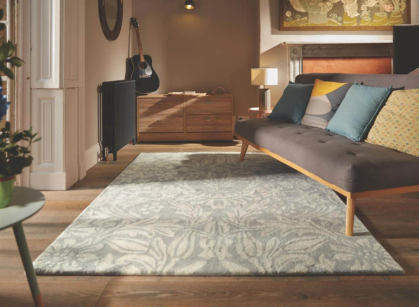 Heritage Lavender Floral Wool Rug The Rugs