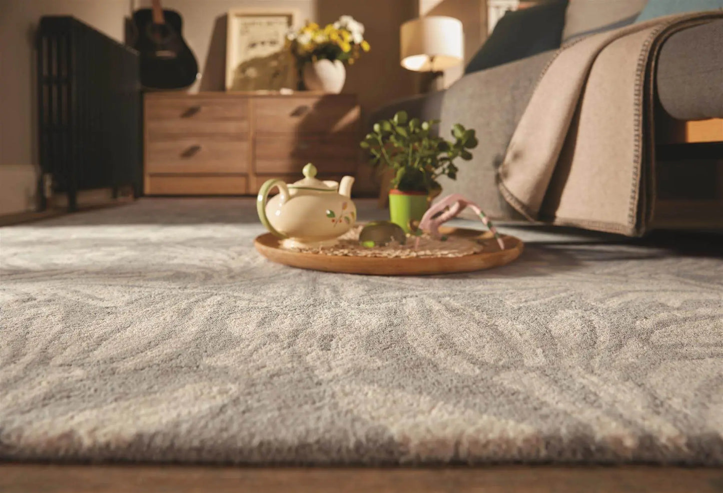 Heritage Lavender Floral Wool Rug The Rugs