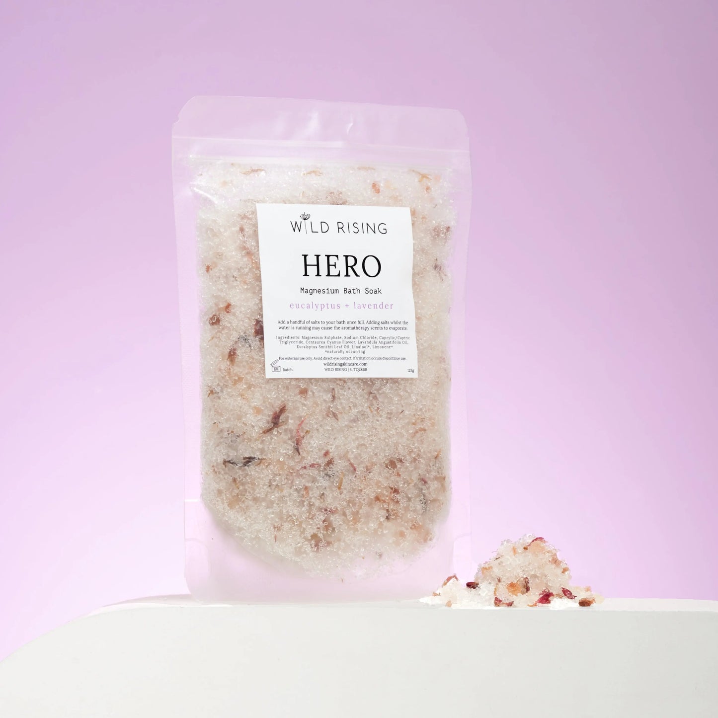 Hero - Eucalyptus Muscle Soak Bath Salts 125g Wild Rising Skincare