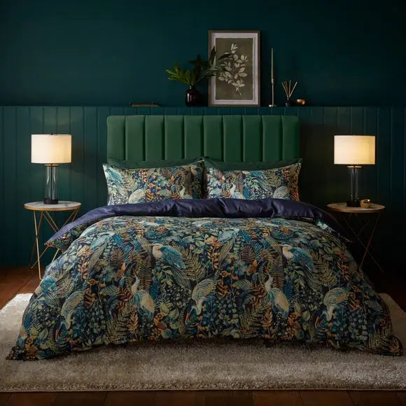 Heron Retreat Polycotton Duvet Cover & Pillowcase Set Dunelm