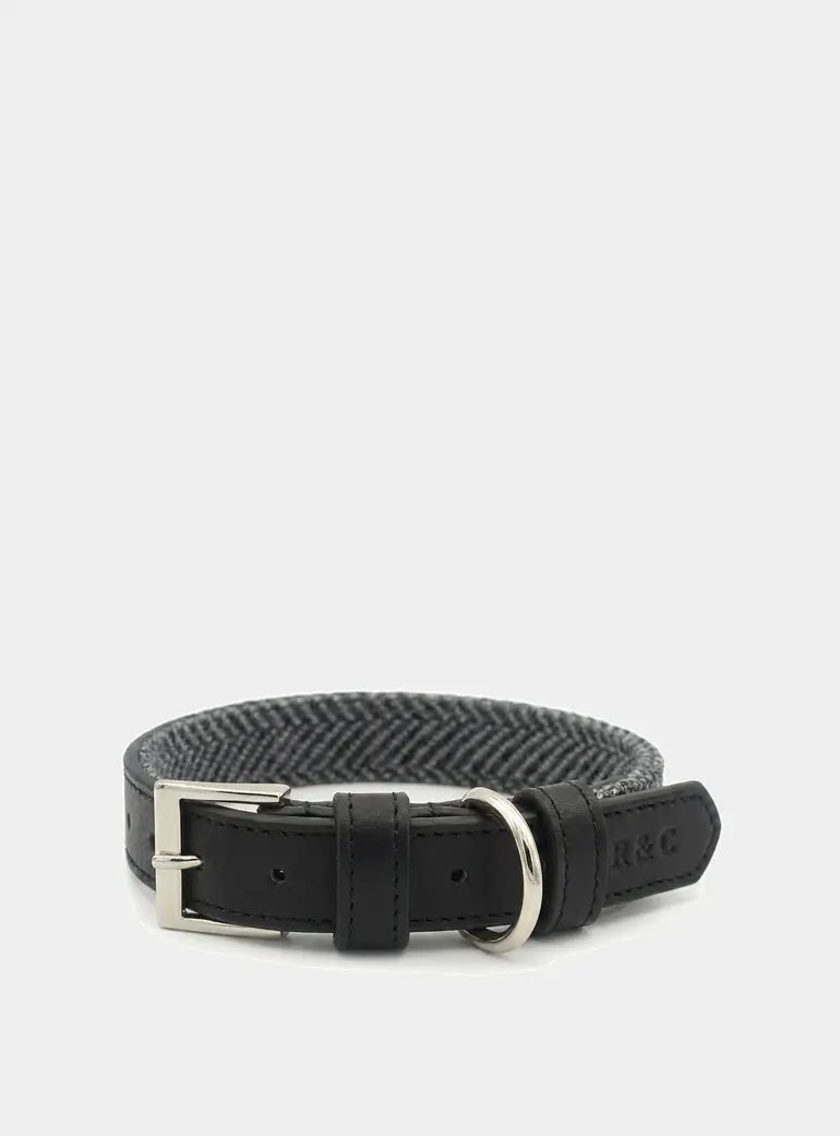 Herringbone & Leather Collar - Balmoral Ralph & Co