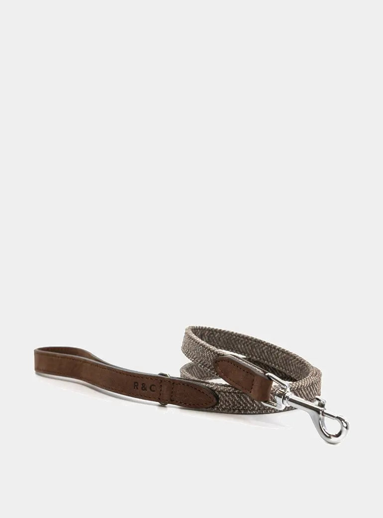 Herringbone & Leather Lead - Lincoln Ralph & Co