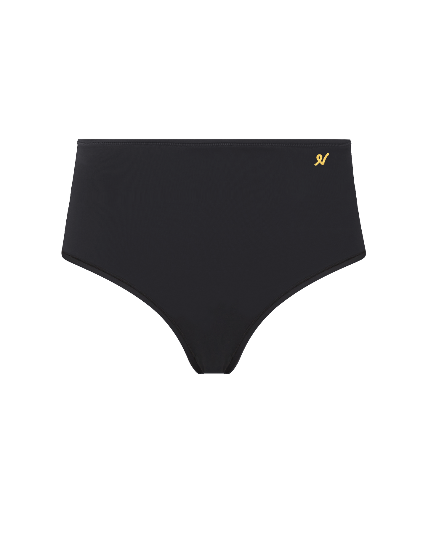 The Stretch High Waisted Brief - Black Nudea