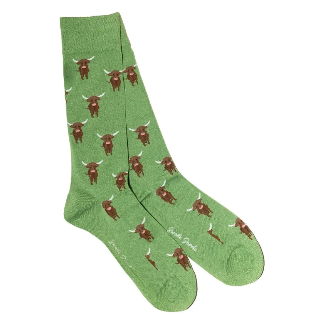 Highland Cow Bamboo Socks Swole Panda