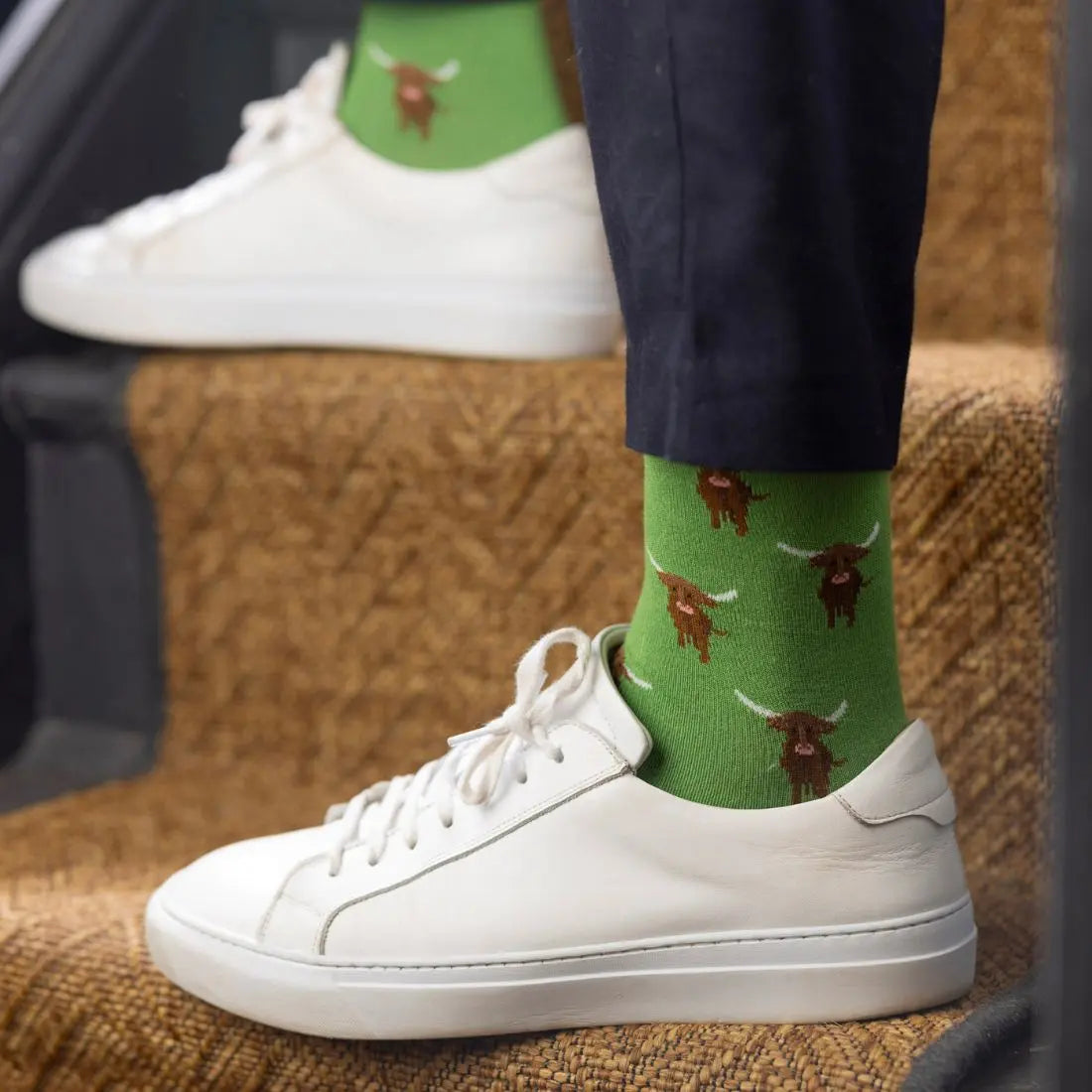 Highland Cow Bamboo Socks Swole Panda