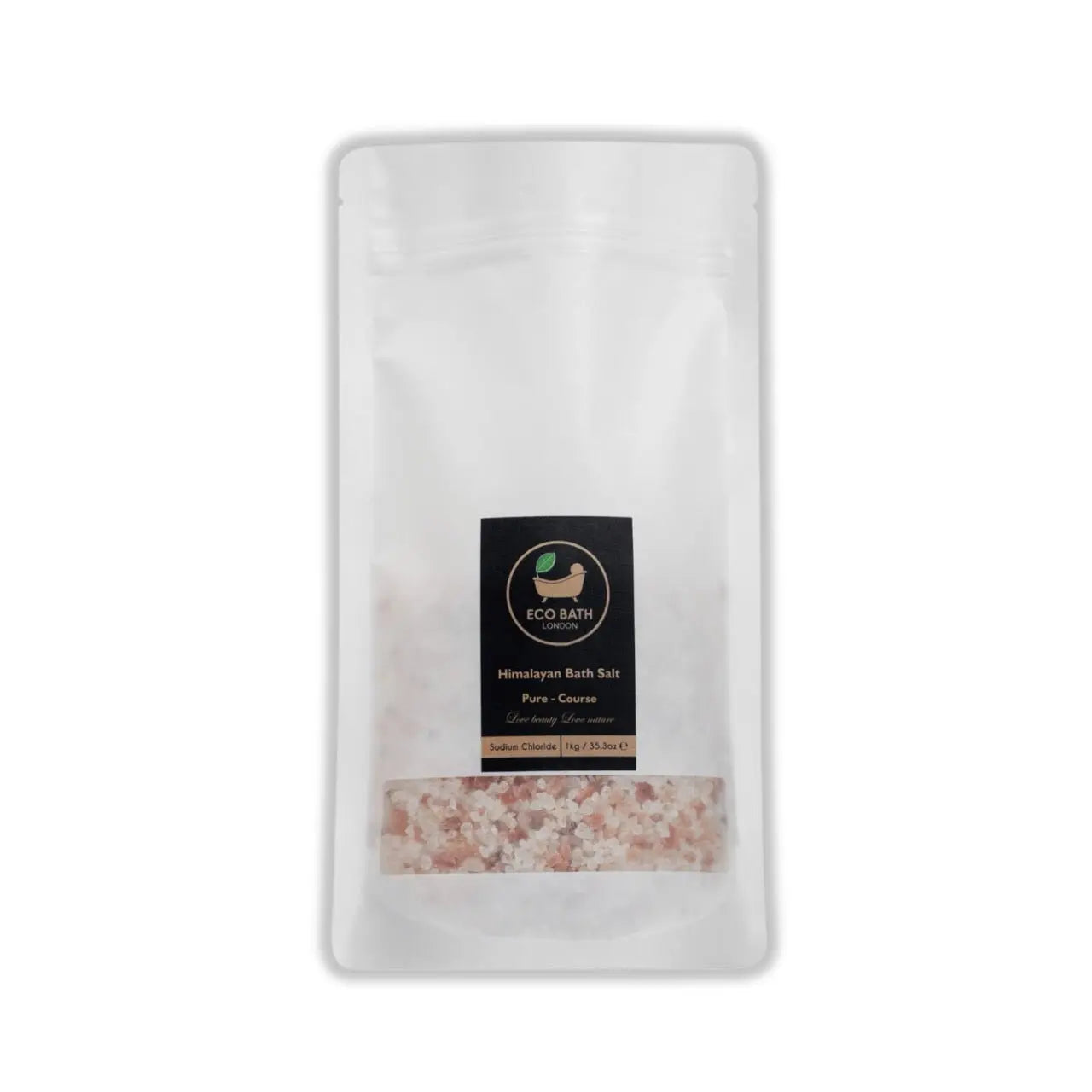 Himalayan Bath Salt Coarse Plain - 1 KG Eco Bath London