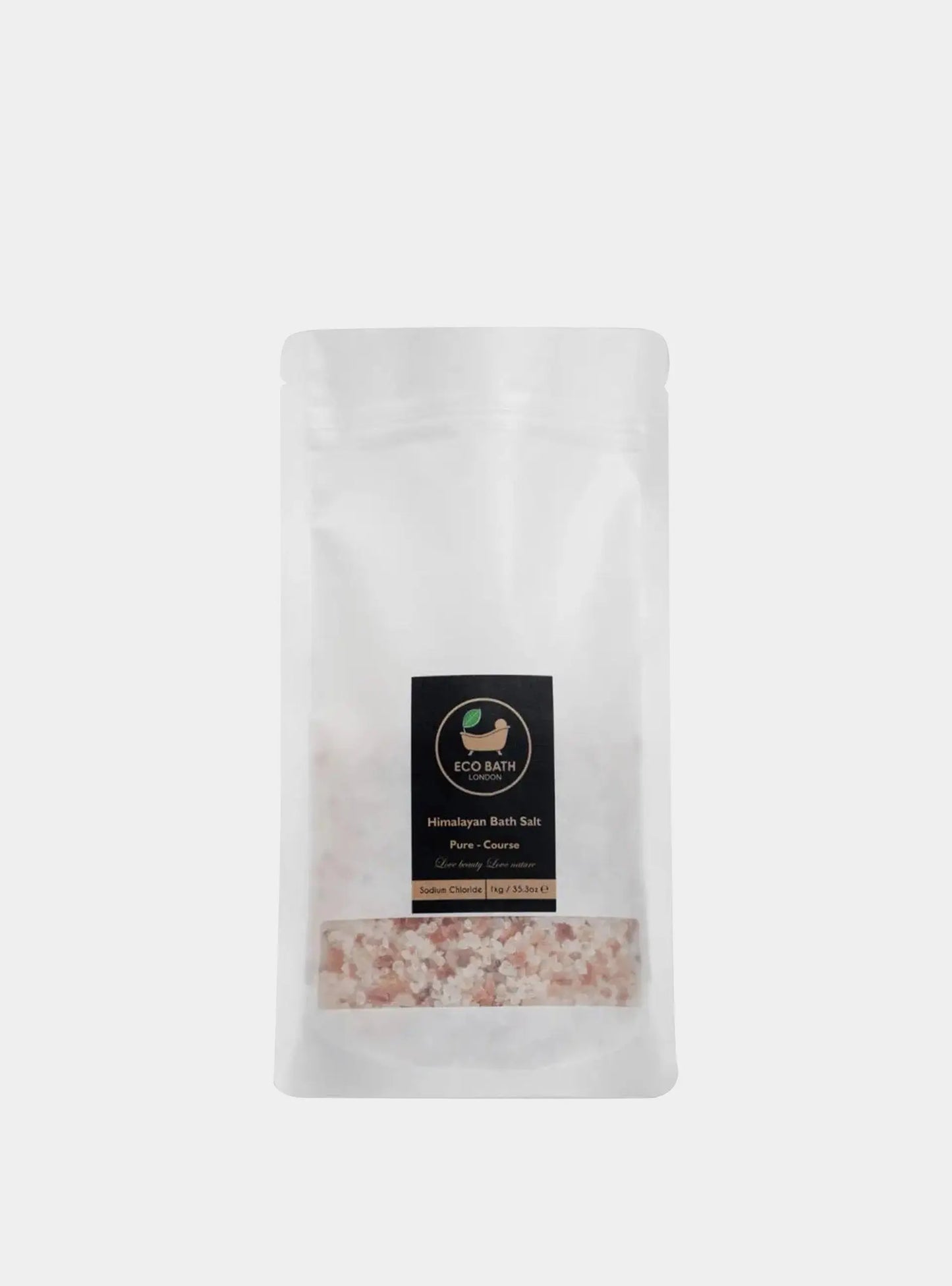 Himalayan Bath Salt Coarse Plain - 1 KG Eco Bath London
