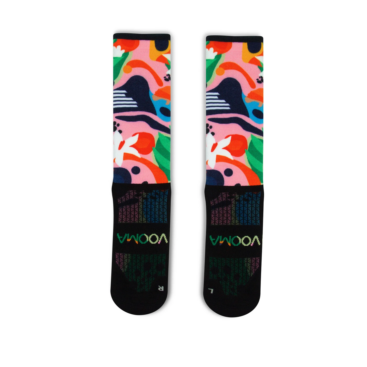 Abstract Hippo Crew Sock Vooma Socks UK