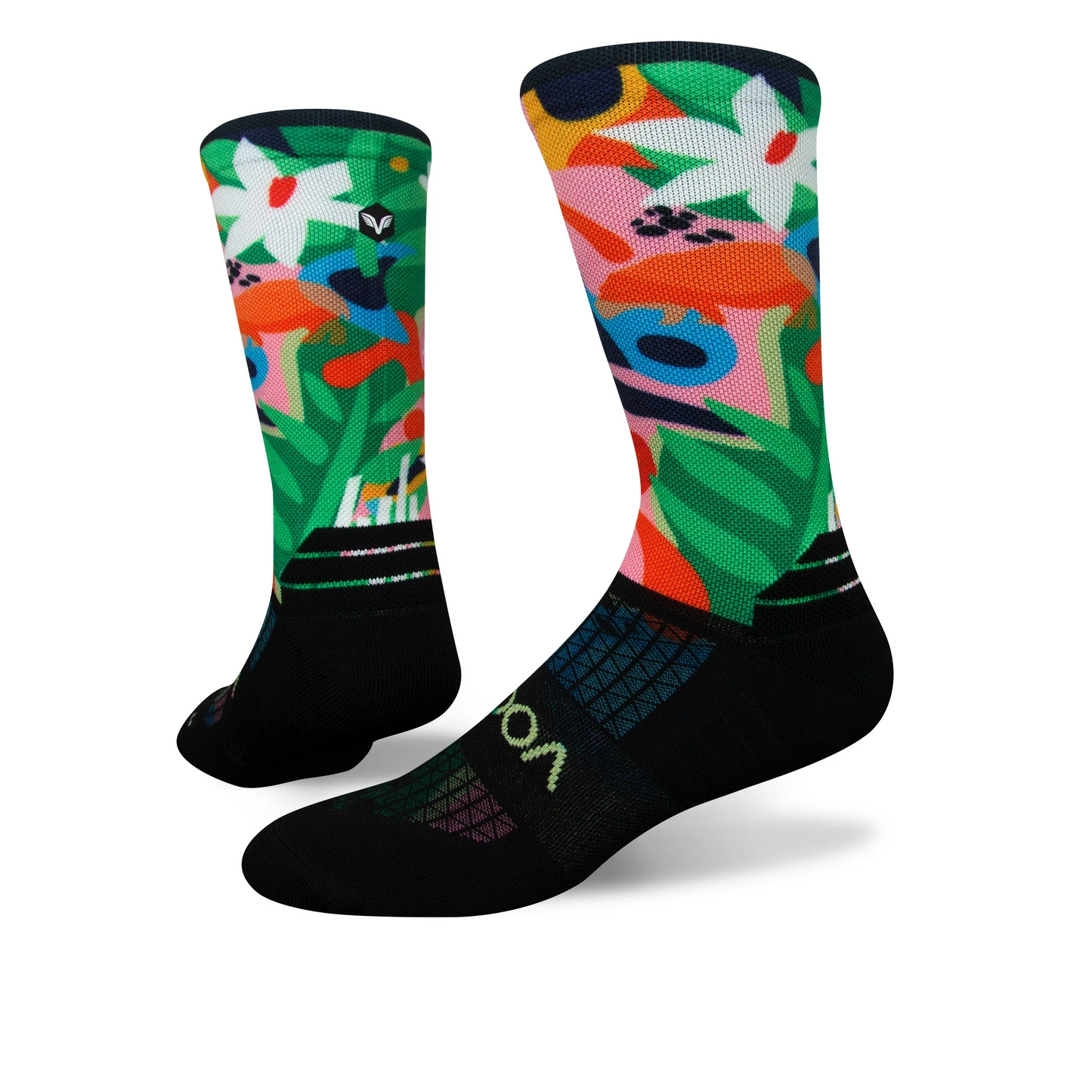 Abstract Hippo Crew Sock Vooma Socks UK