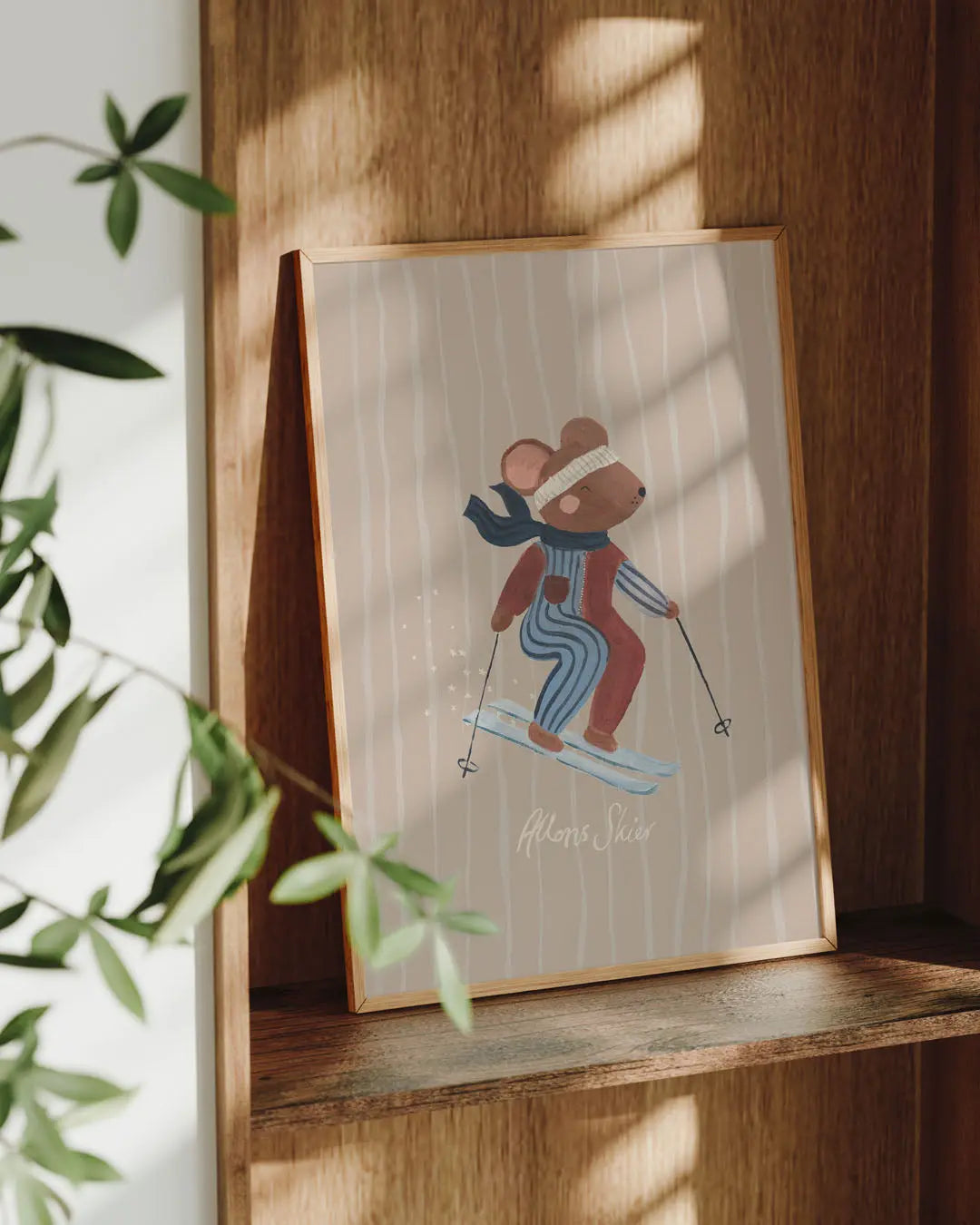 Hit The Slopes - Mouse Art Print Lion & The Pear