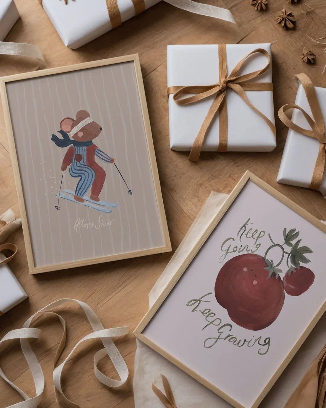 Hit The Slopes - Mouse Art Print Lion & The Pear