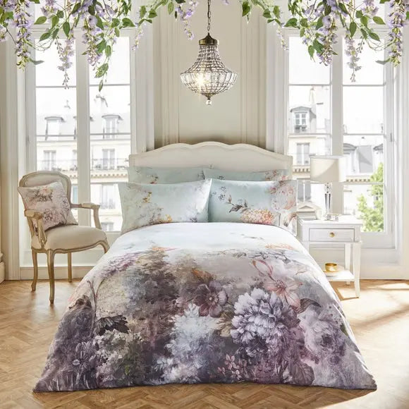 Holly Willoughby Dramatic Blooms 100% Cotton Duvet Cover and Pillowcase Set Dunelm