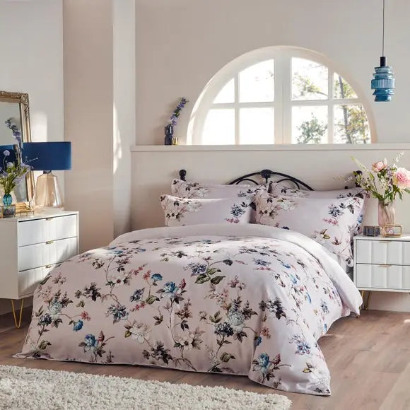 Holly Willoughby Exotic Blossom 100% Cotton Duvet Cover and Pillowcase Set Dunelm