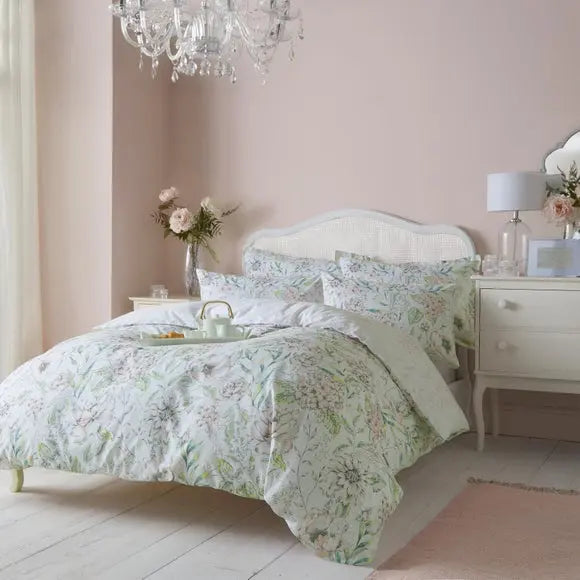 Holly Willoughby Floral Sketch 100% Cotton Duvet Cover and Pillowcase Set Dunelm