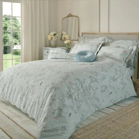 Holly Willoughby Jacinta Green Duvet Cover & Pillowcase Set Dunelm
