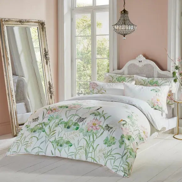 Holly Willoughby Lotus Garden 100% Cotton Duvet Cover and Pillowcase Set Dunelm