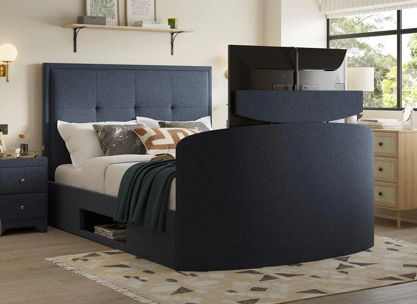Hopkins Ottoman TV Bed - Blue Dreams