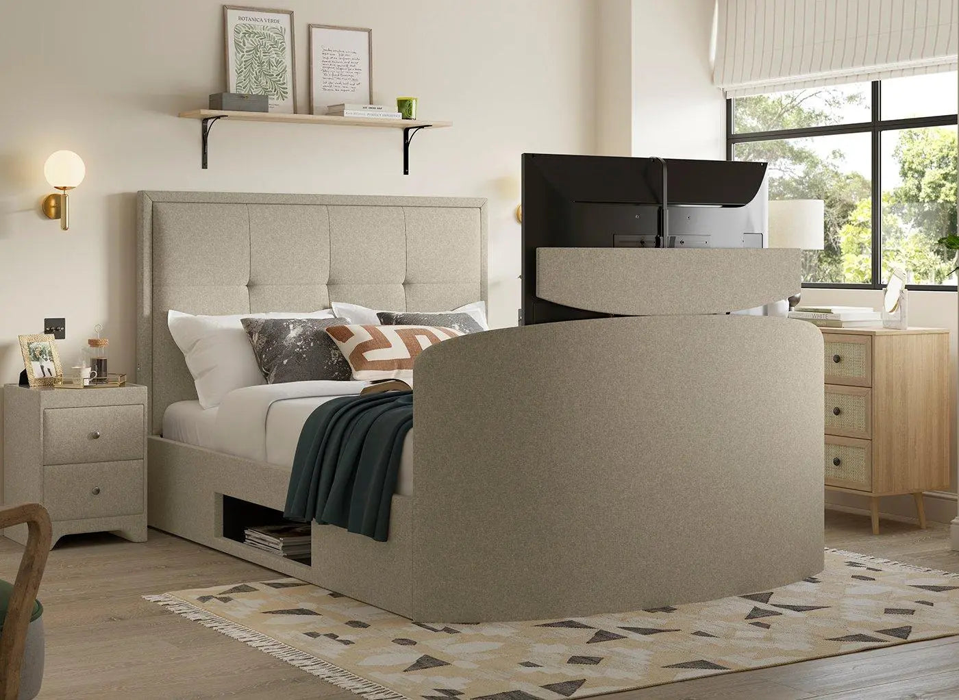 Hopkins Ottoman TV Bed - Cream Dreams