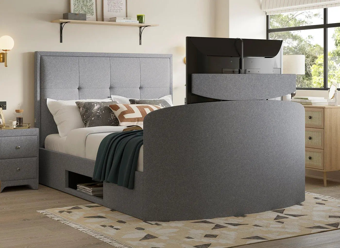 Hopkins Ottoman TV Bed - Grey Dreams