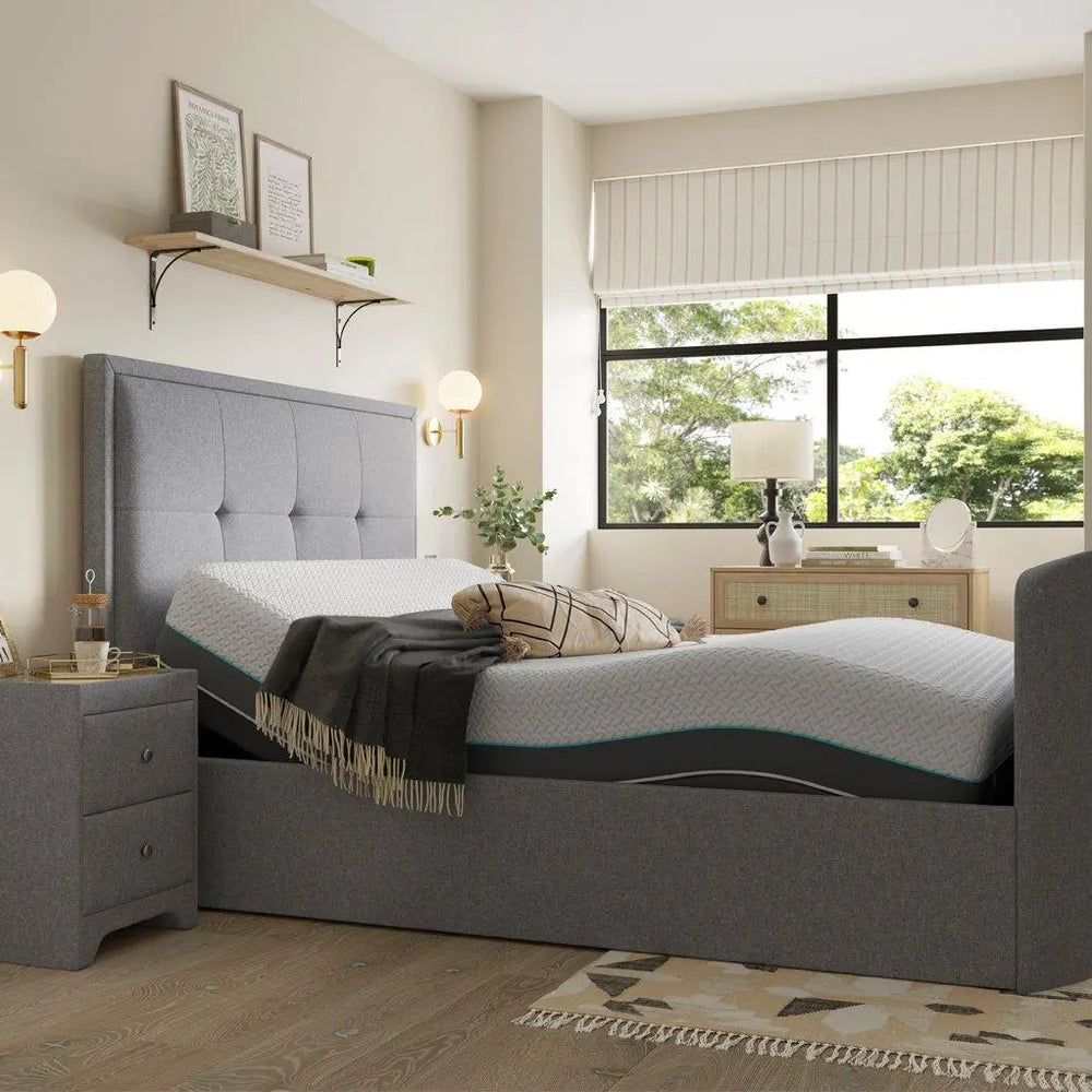 Hopkins Sleepmotion Adjustable Ottoman TV Bed - Grey Dreams