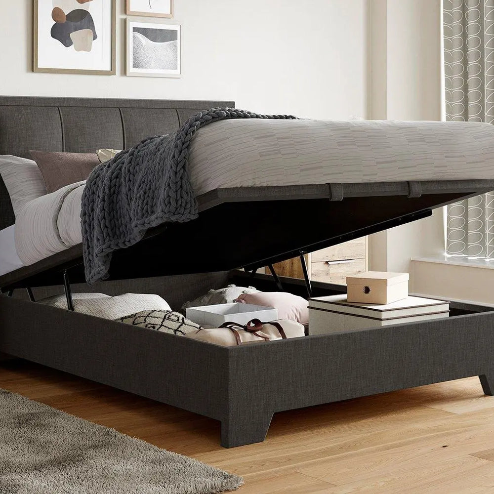 Hopkins Upholstered Ottoman Bed Frame - Grey Dreams