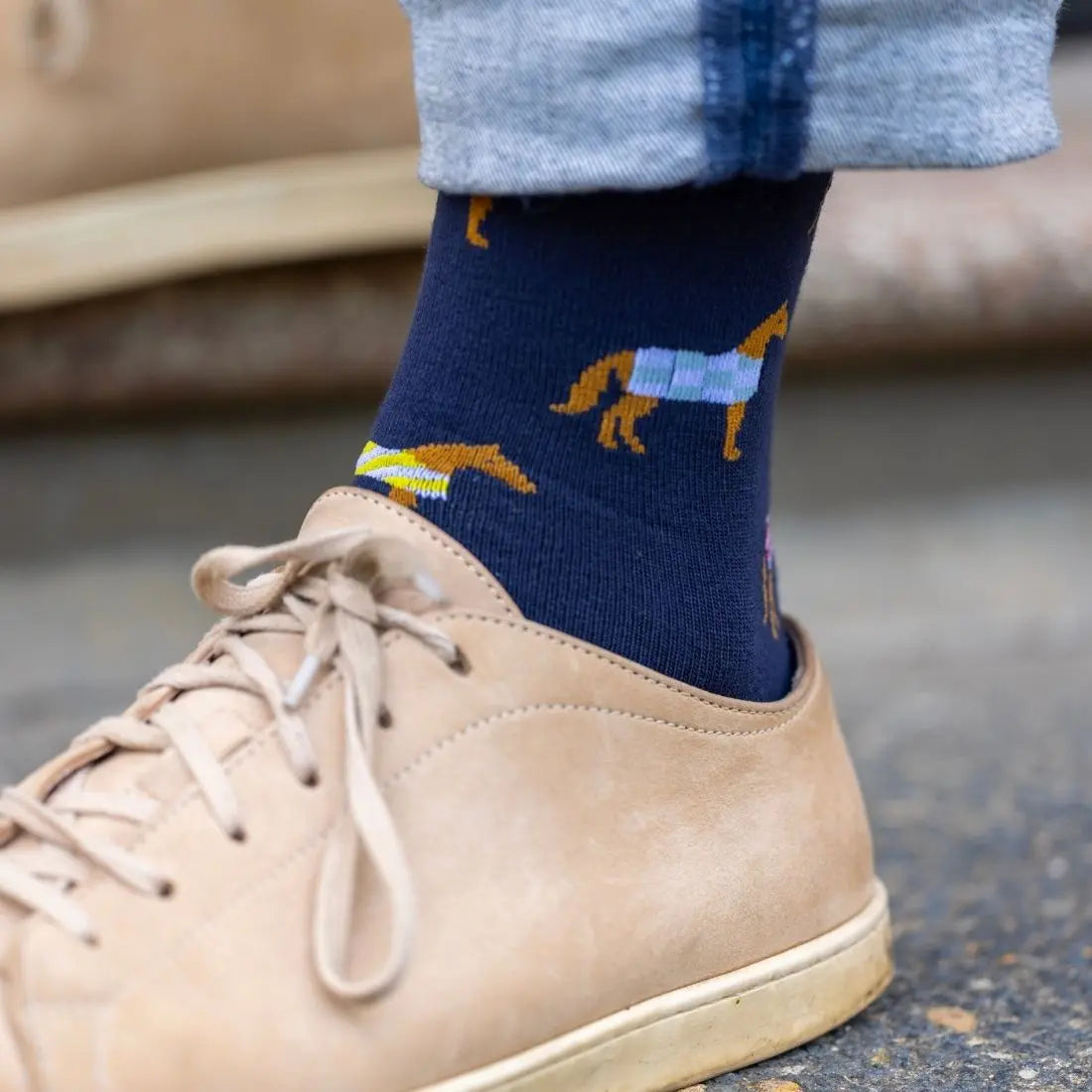 Horse Bamboo Socks Swole Panda