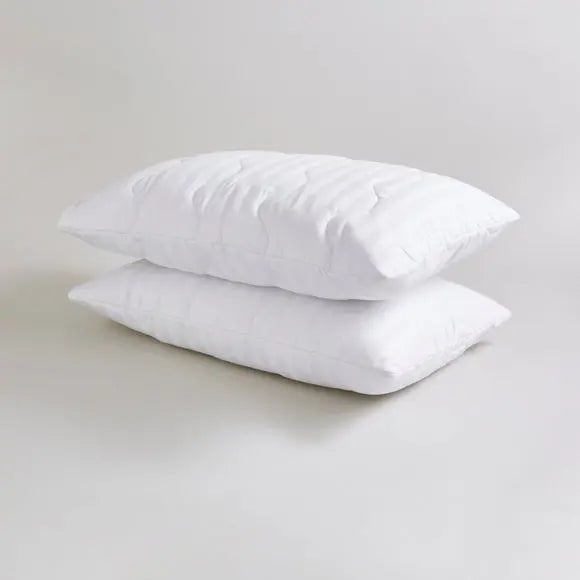 Hotel Pack of 2 Luxury Cotton Pillow Protectors Dunelm