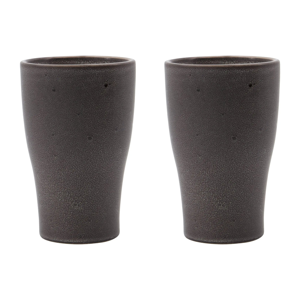 House Doctor Liss Thermos Mug 14 Cm 2-Pack Dark Grey House Doctor