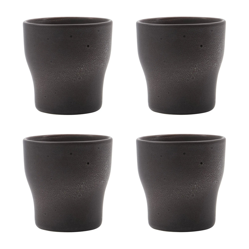 House Doctor Liss Thermos Mug 9 Cm 4-Pack Dark Grey House Doctor