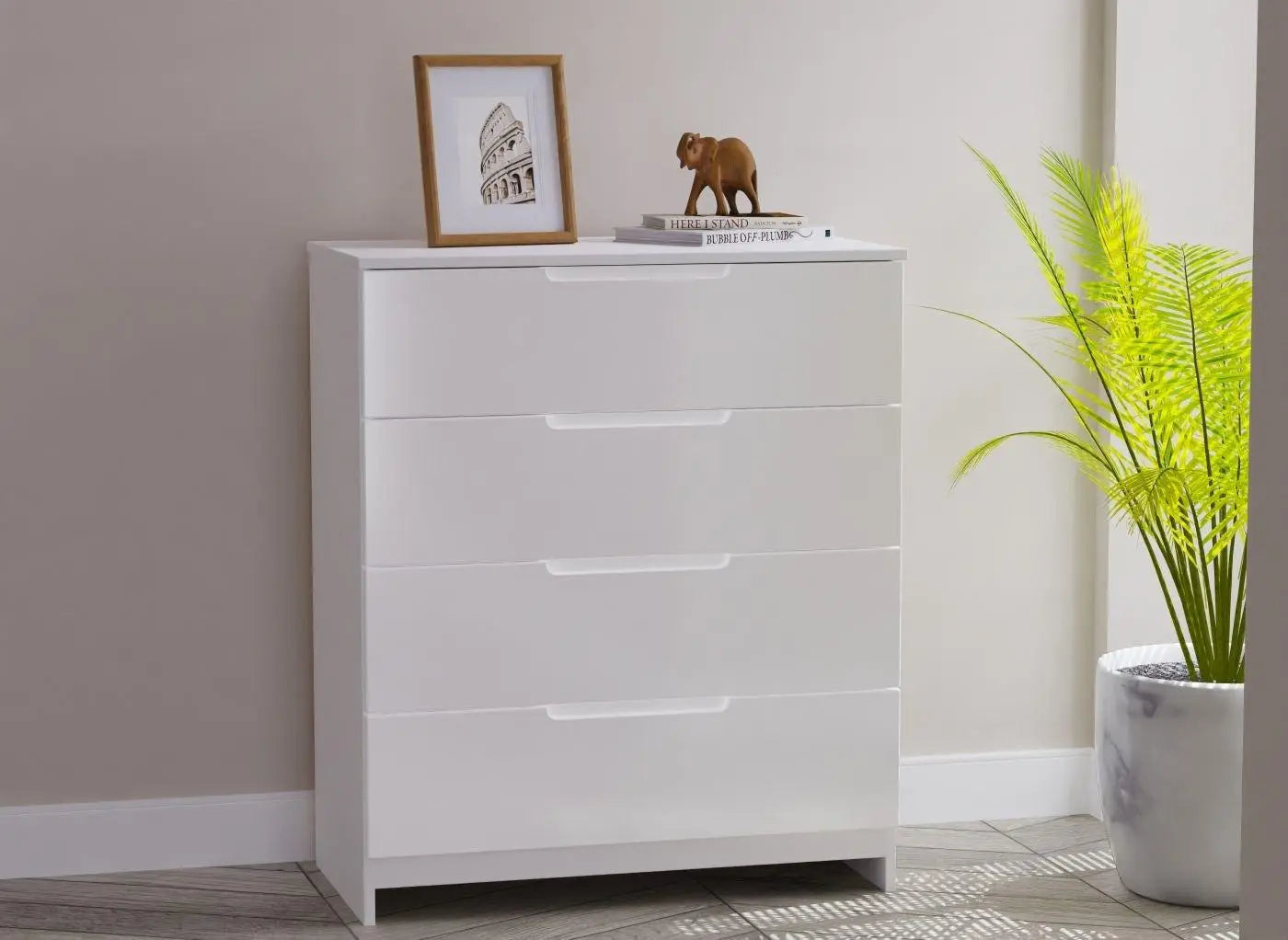 Houston 4-Drawer Chest - White Dreams