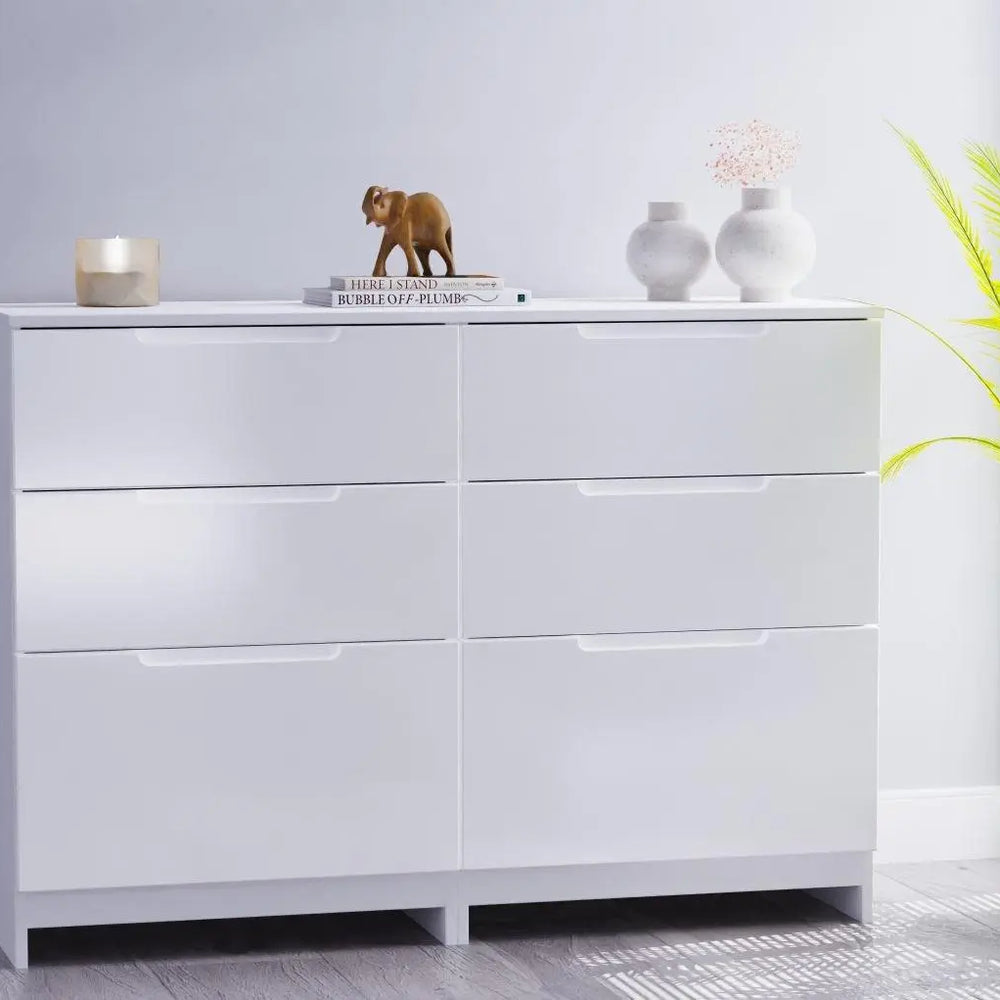 Houston 6-Drawer Chest - White Dreams