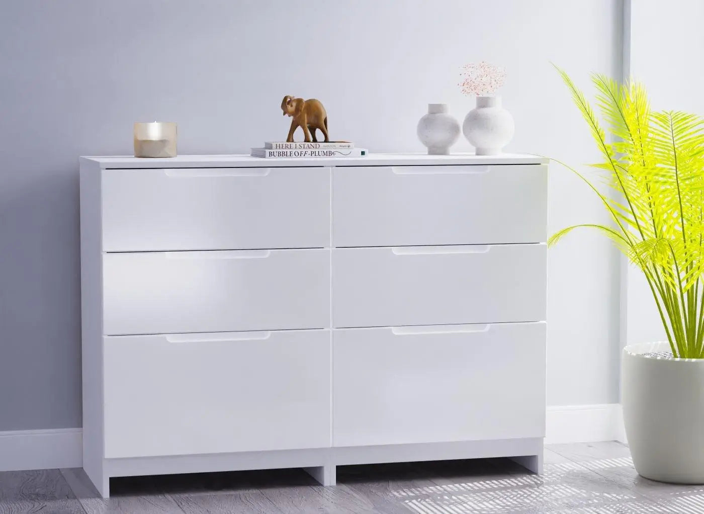 Houston 6-Drawer Chest - White Dreams