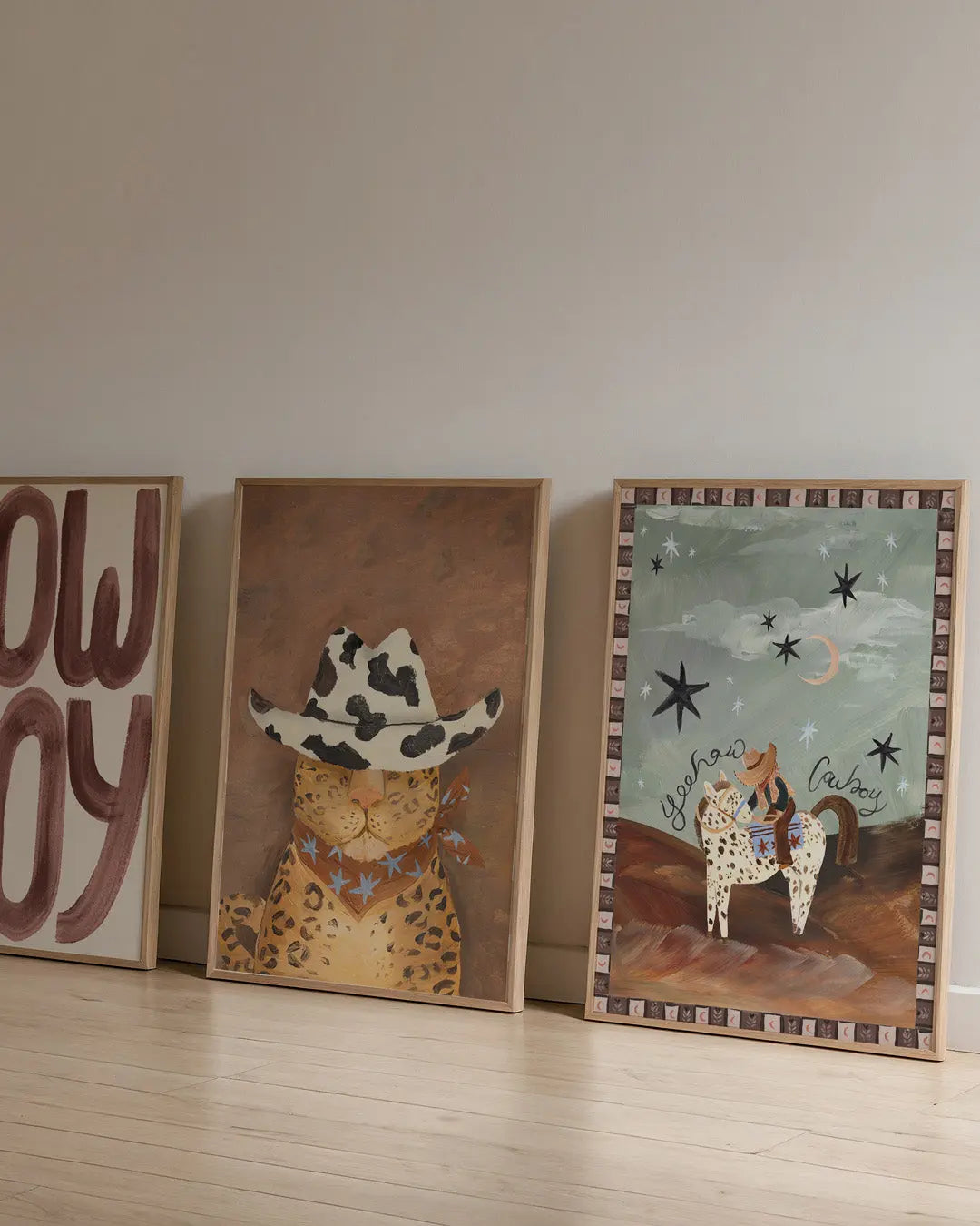 Howdy- Leopard Cow Print Hat Print Lion & The Pear