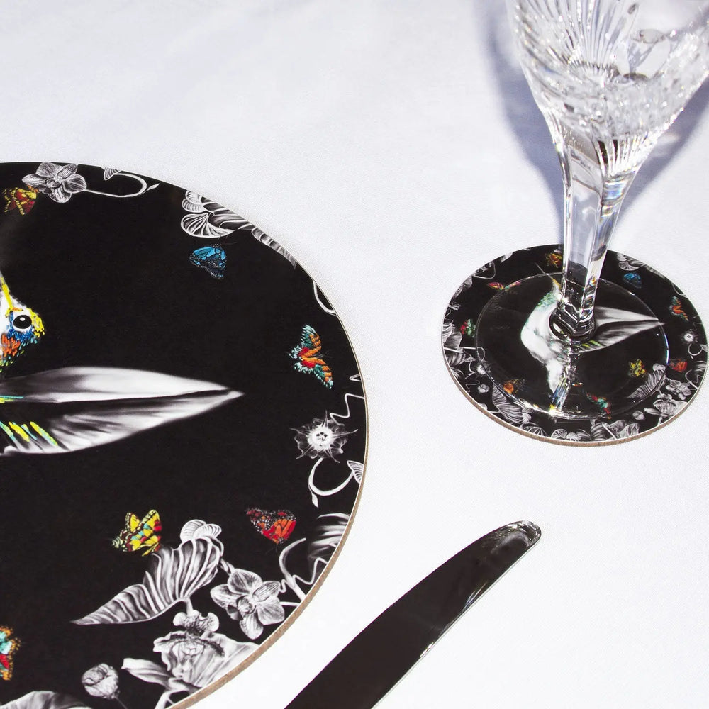 Hummingbird Coasters Black - Set of 4 Susannah Weiland Collections