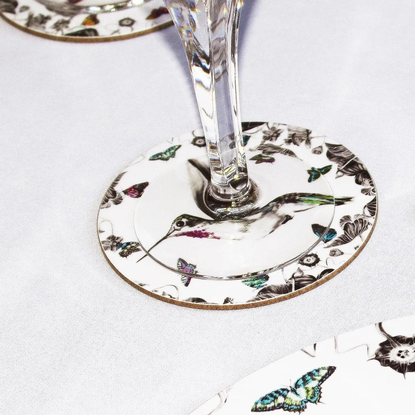 Hummingbird Coasters White - Set of 4 Susannah Weiland Collections