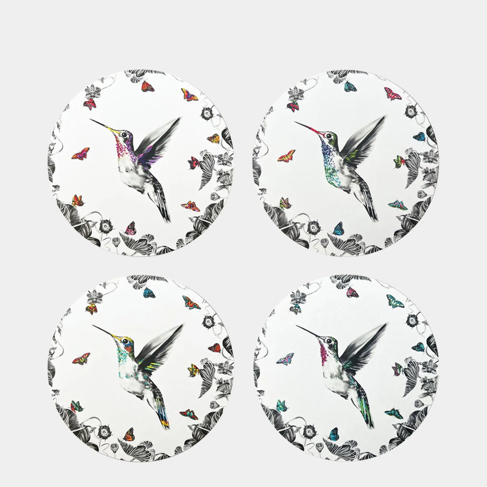 Hummingbird Placemats White - Set of 4 Susannah Weiland Collections