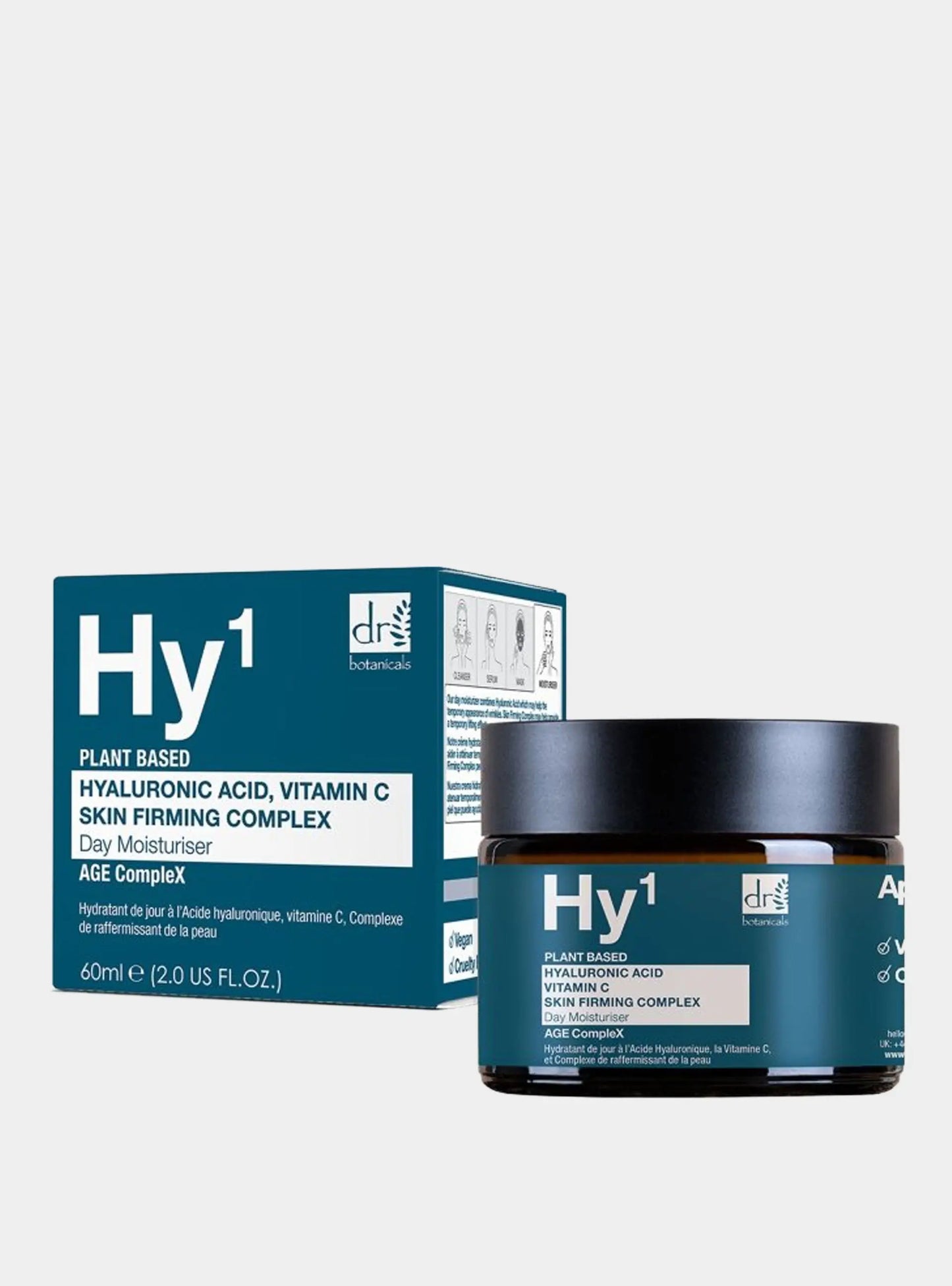 Hyaluronic Acid 1% & Vitamin C 1% & Skin Firming Complex 1% Day Moisturiser 60ml Dr Botanicals