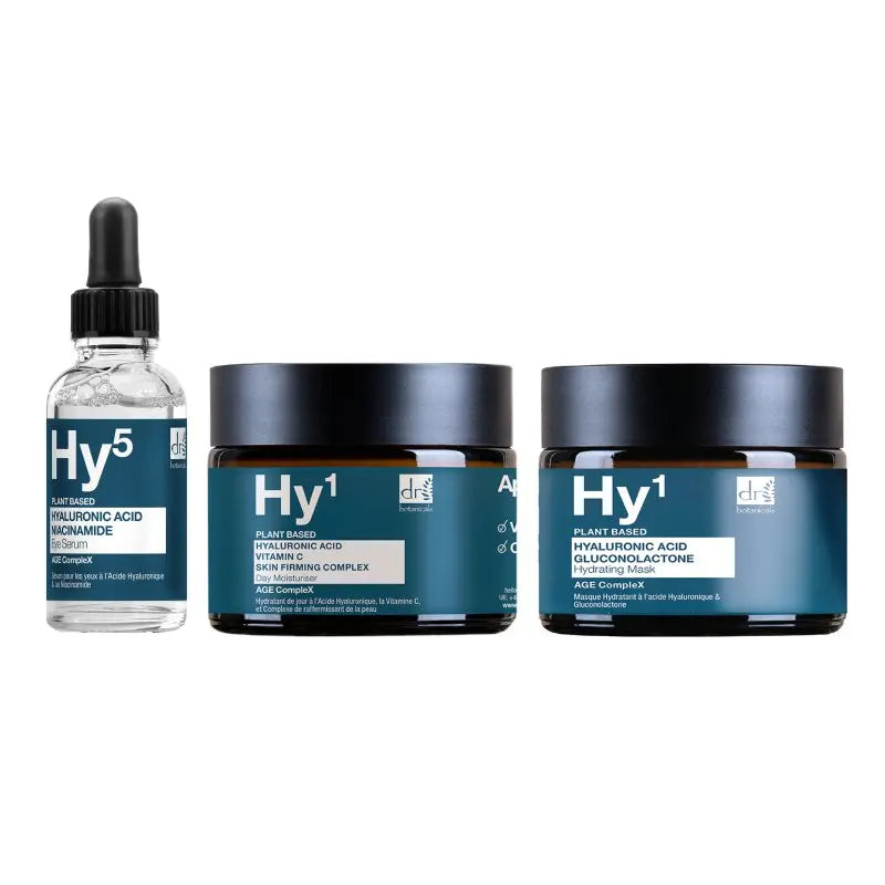 Hyaluronic Acid Day Moisturiser + Eye Serum+ Mask Dr Botanicals