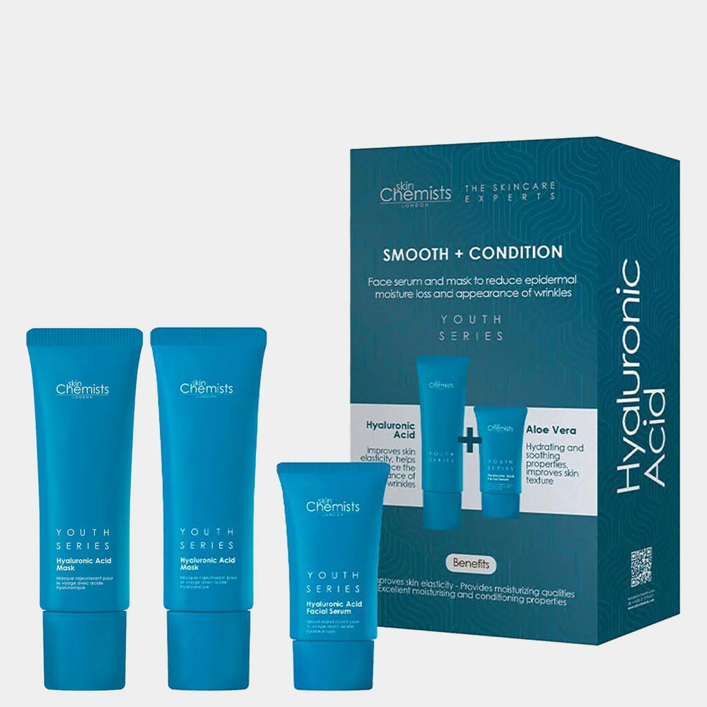 Hyaluronic Acid Smooth & Condition Kit + Free Hyaluronic Acid Mask 50ml skinChemists