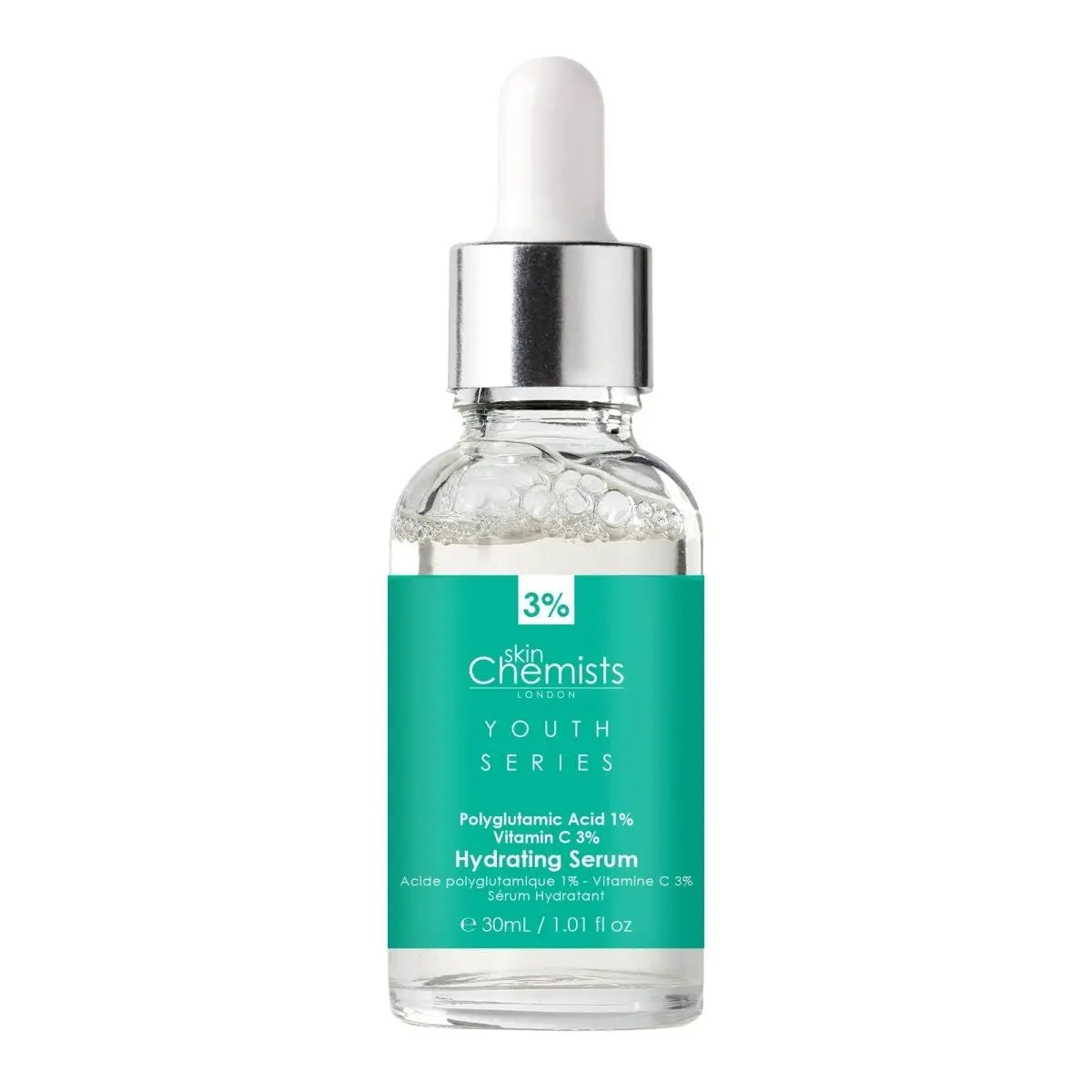 Hydrating Serum Polyglutamic Acid 1%, Vitamin C 3% 30ml skinChemists