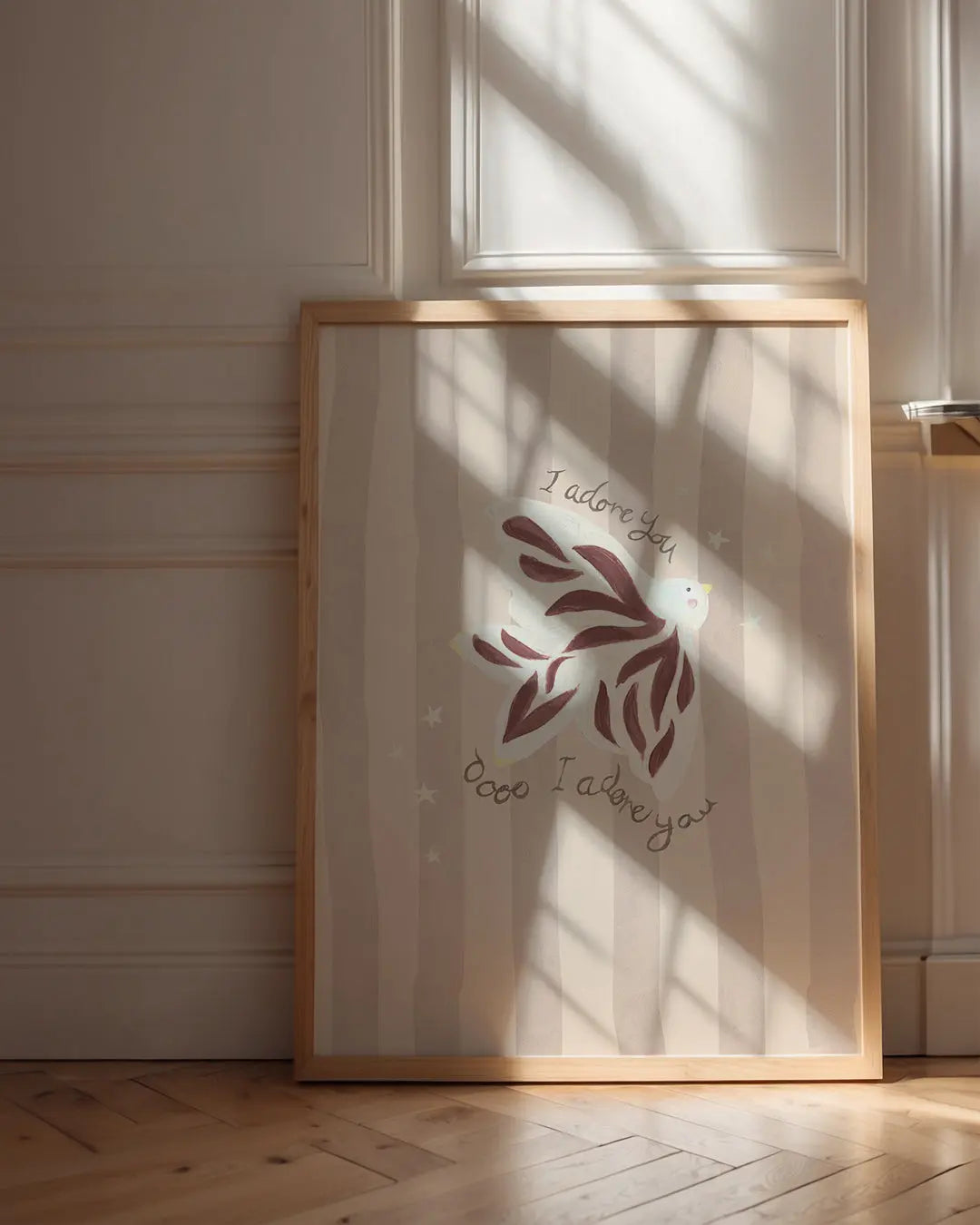I Adore You - Bird Art Print Clay Lion & The Pear