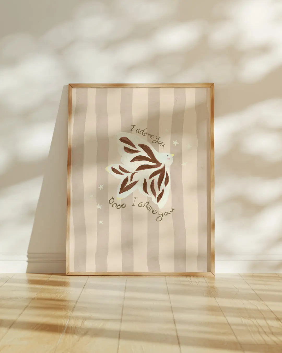 I Adore You - Bird Art Print Clay Lion & The Pear
