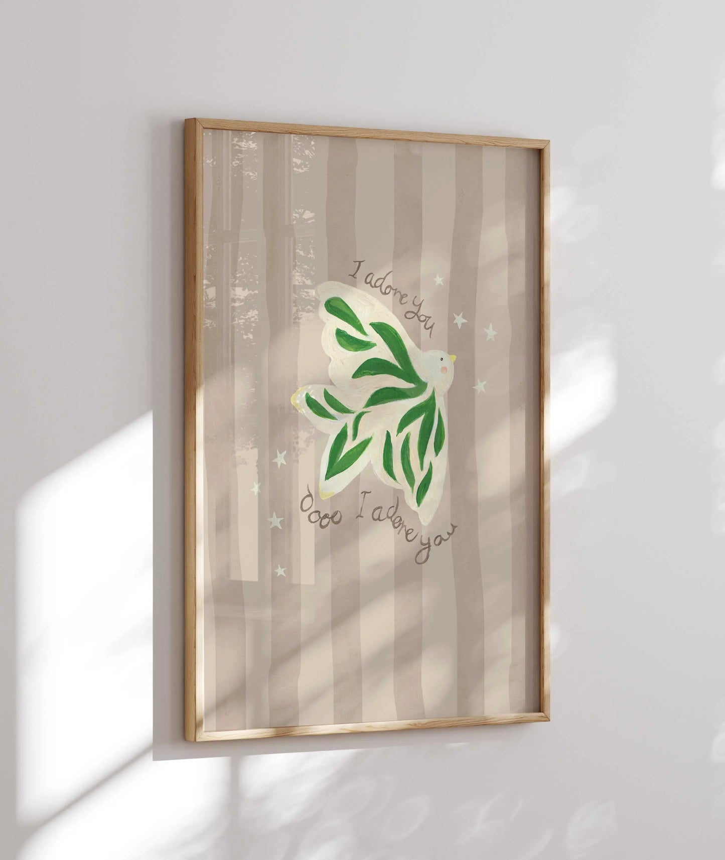 I Adore You - Bird Art Print Lion & The Pear