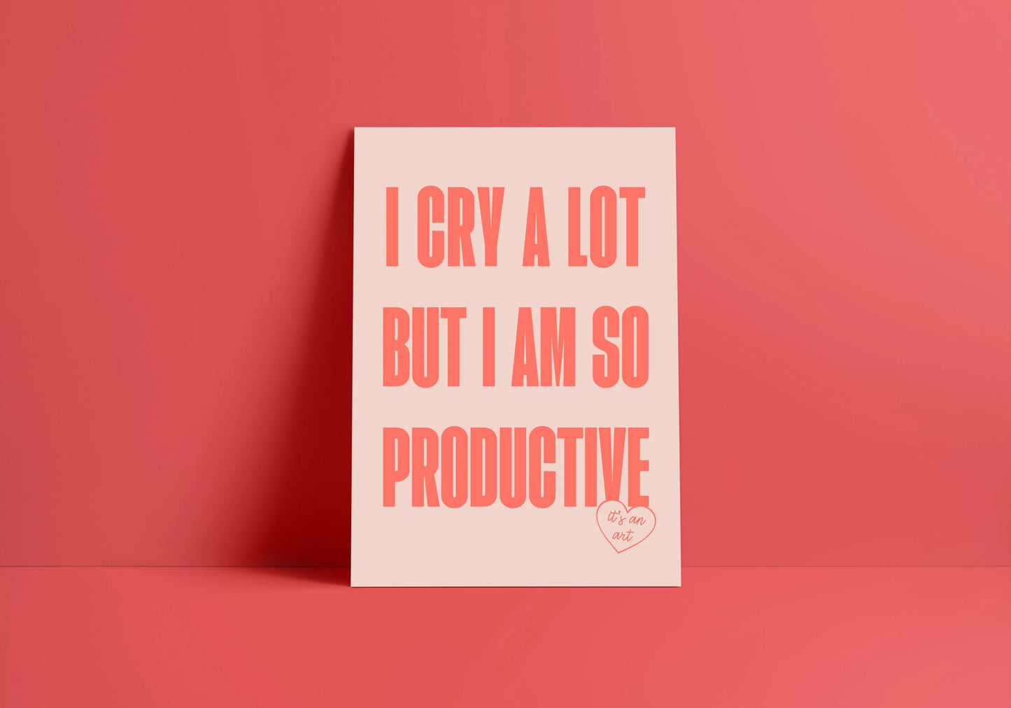 I Cry A Lot But I Am So Productive (Taylor Swift inspired) A4 Lyric Art Print whowhatclaireart