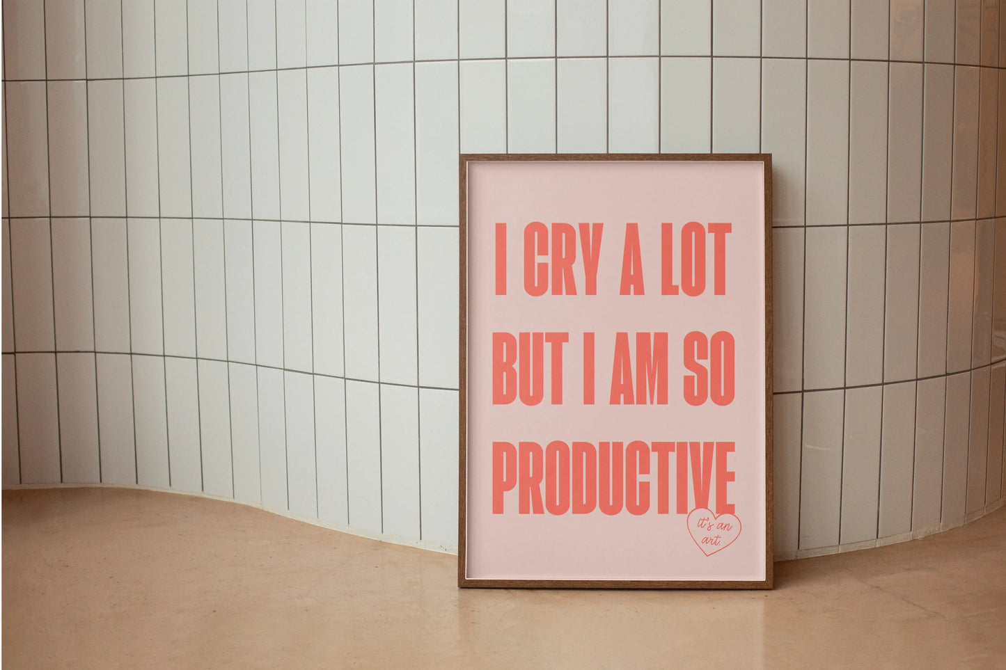 I Cry A Lot But I Am So Productive (Taylor Swift inspired) A4 Lyric Art Print whowhatclaireart
