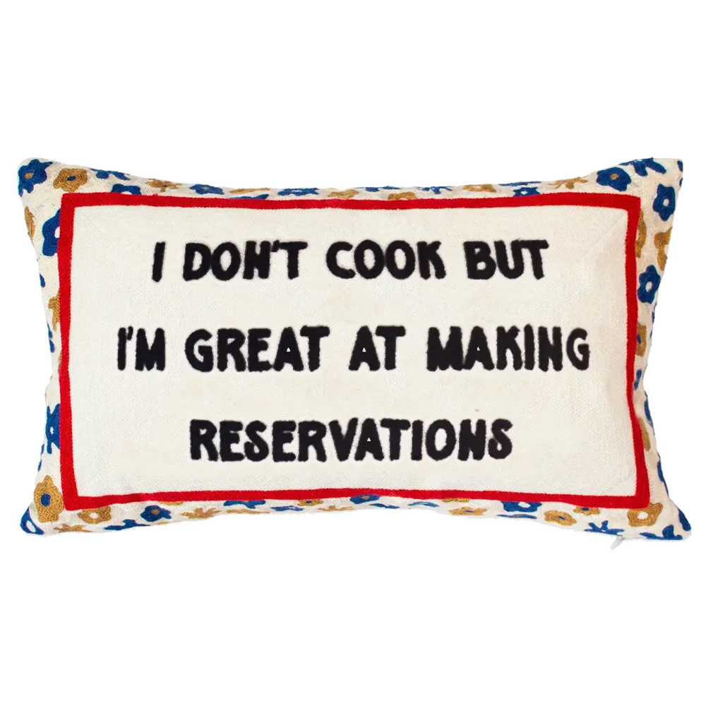 I Don't Cook Needlepoint Cushion The Pillow Drop