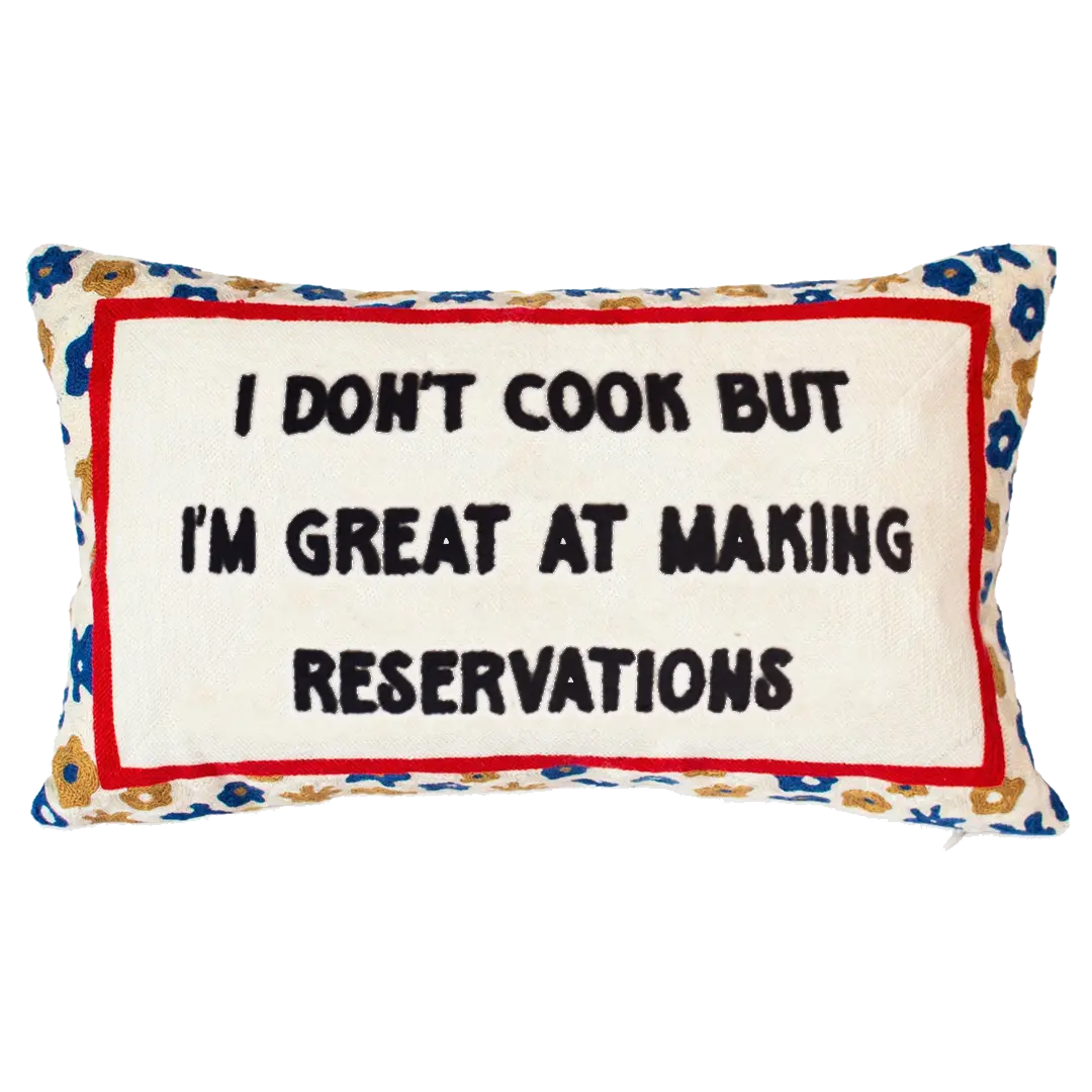 I Don't Cook Needlepoint Cushion The Pillow Drop