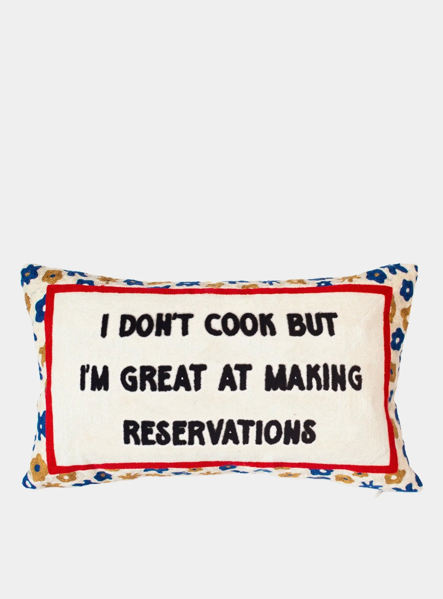 I Don't Cook Needlepoint Cushion The Pillow Drop